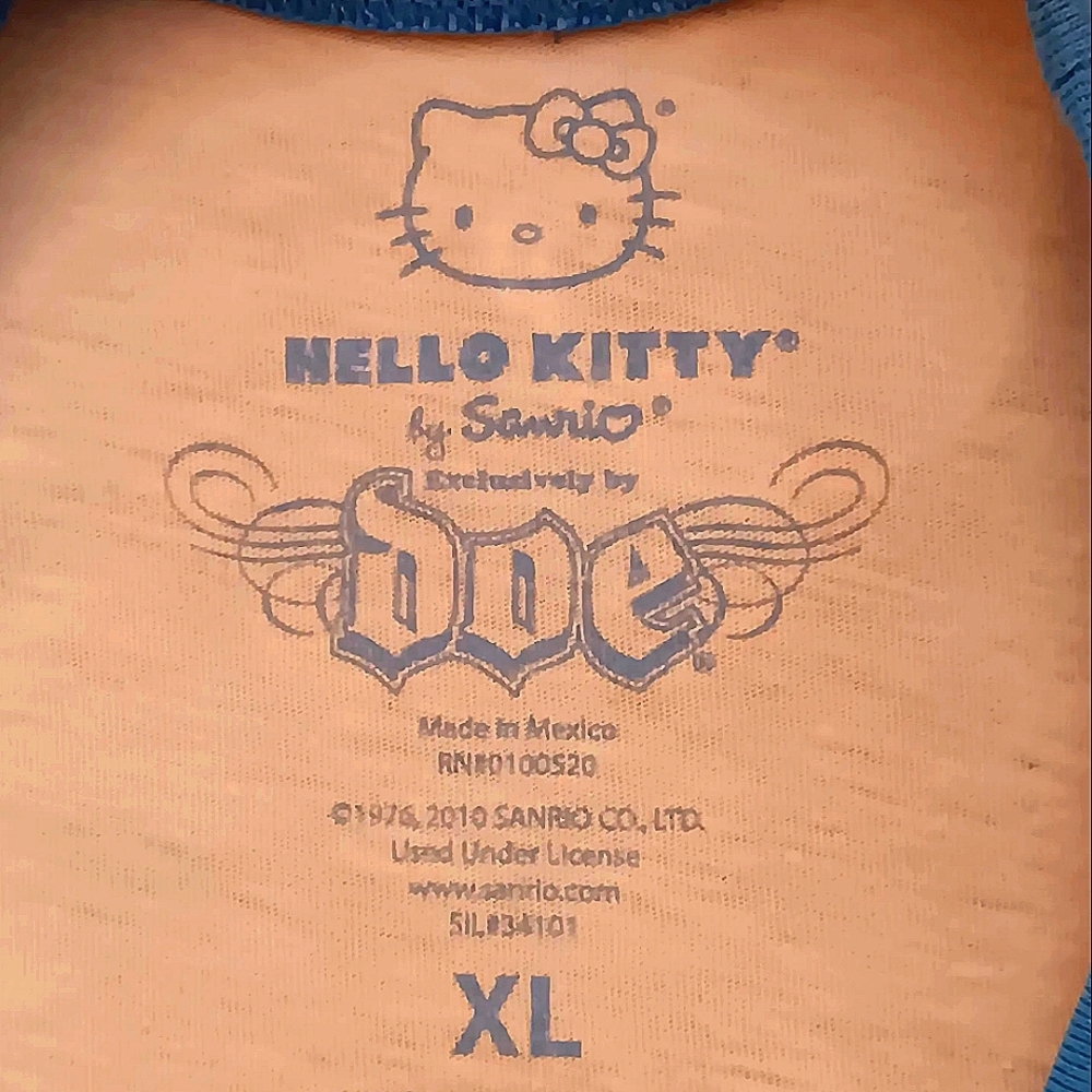 Hello Kitty Ringer Tee Short Slv Jr XL - Picture 7 of 8